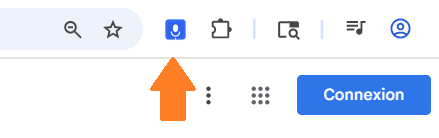 Cliquer sur le logo de la Chrome extension