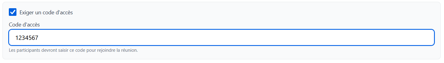Demander un code d'accès