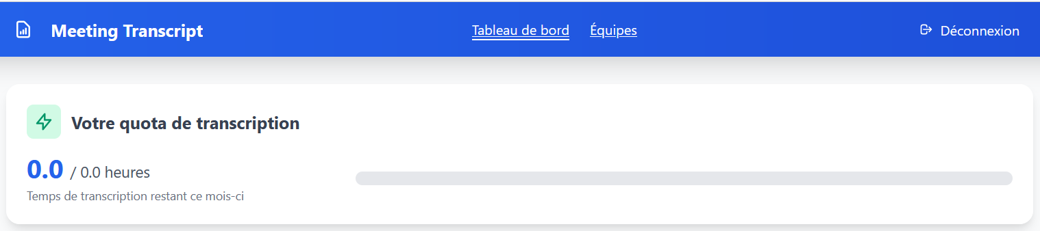 Dashboard, pas encore membre