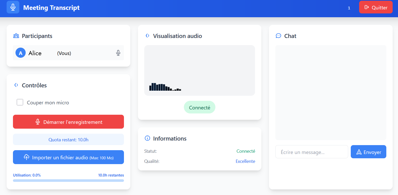 Démarrer la réunion