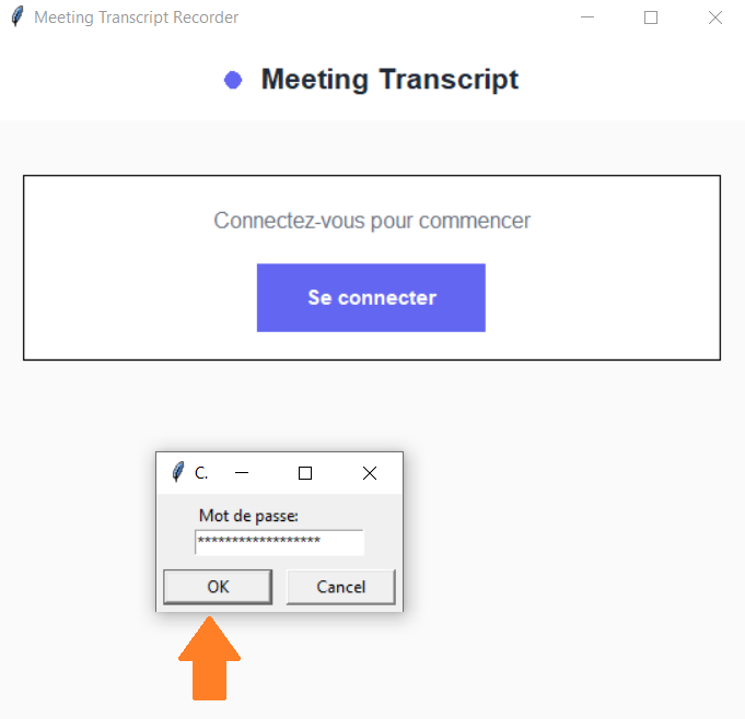 Se connecter étape 2 - mot de passe